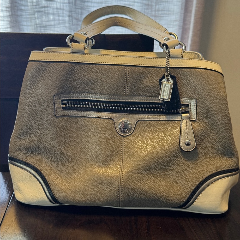 Coach Gray Leather Bag